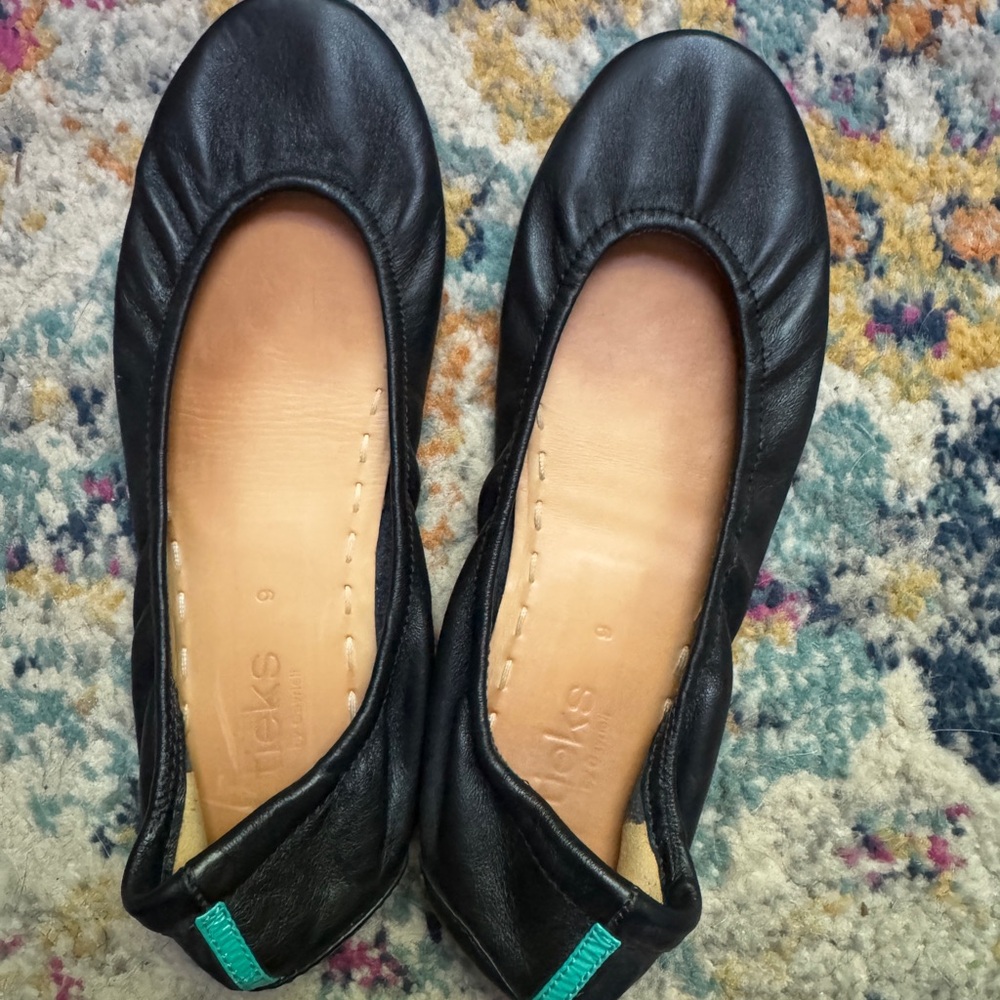 Tieks Black Flats